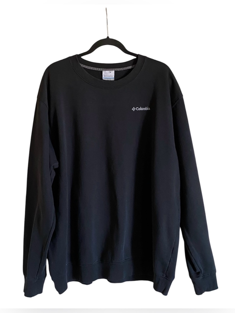 Men’s COLUMBIA Black Crew Neck Sweatshirt 2XL Tall